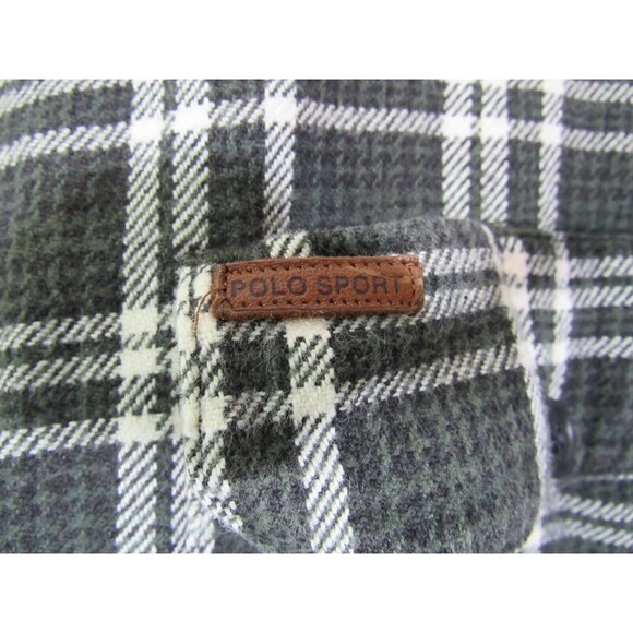 Ralph Lauren Polo Sport Sportsman Plaid Flannel Button Down Shirt Size Large EUC - Picture 3 of 6